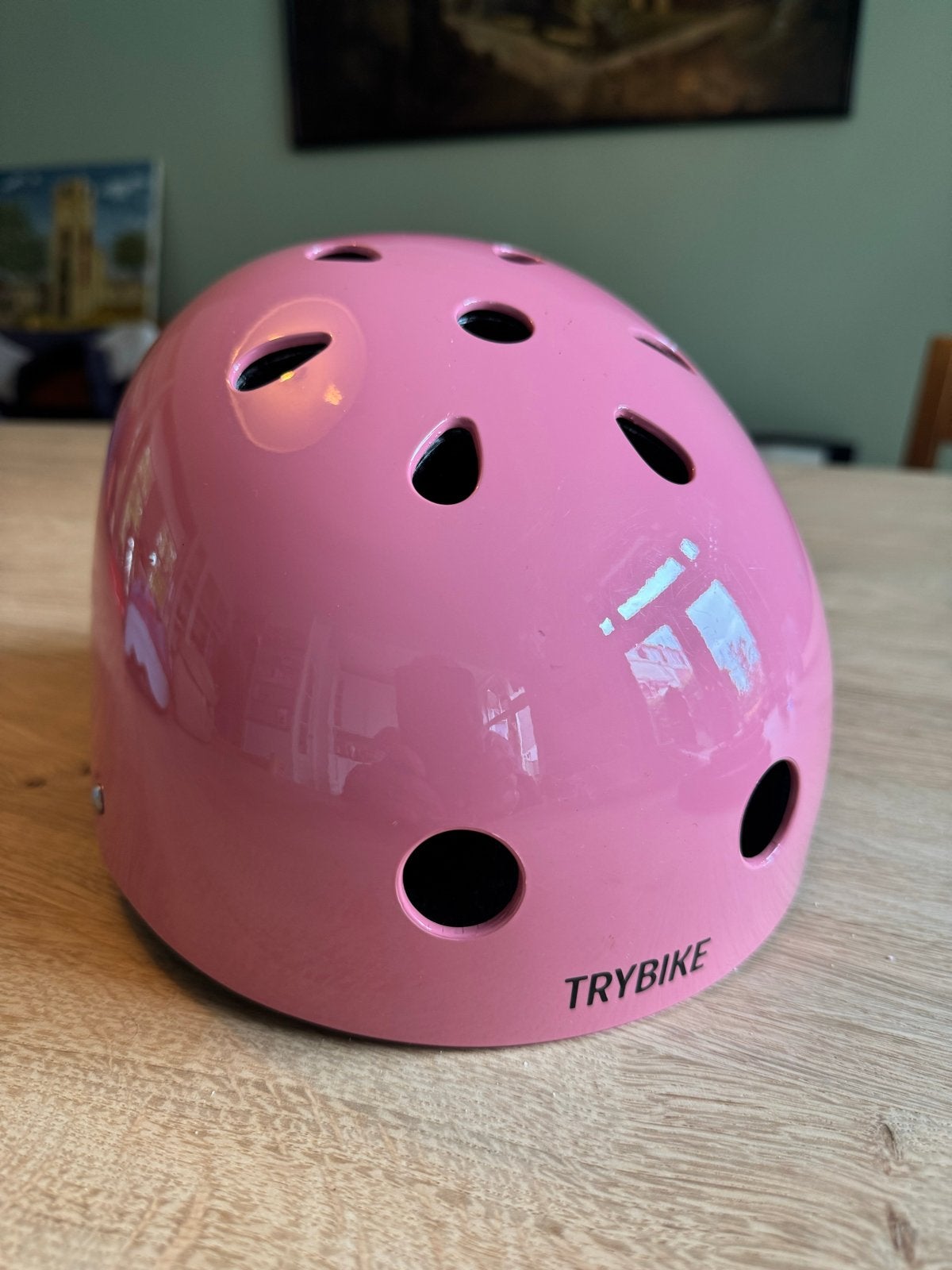 Roze Trybike/Coconuts fietshelm maat S (48-53cm), Ophalen, Gebruikt, S, Jongen of Meisje