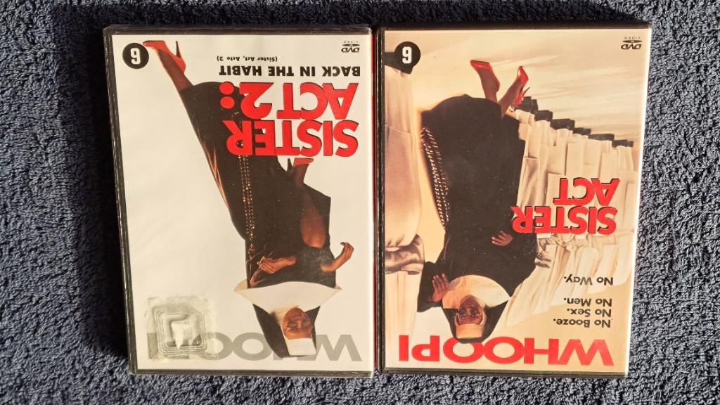 Sister Act 1 & 2 "Whoopi Goldberg", Cd's en Dvd's, Dvd's | Komedie, Zo goed als nieuw, Actiekomedie, Alle leeftijden, Ophalen of Verzenden