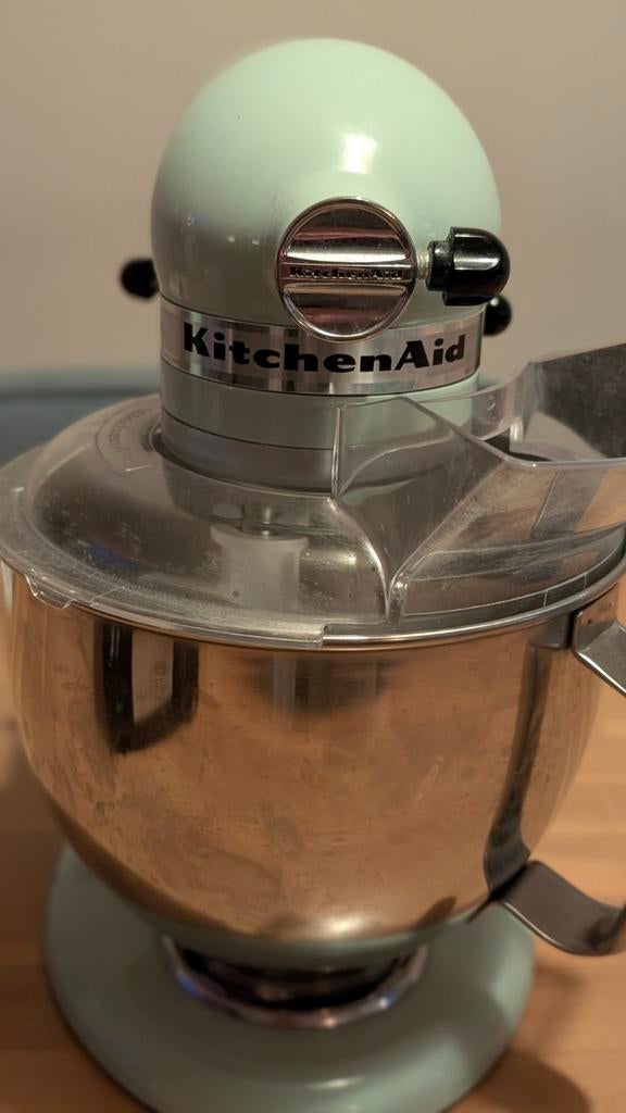 KitchenAid artisan mixer mintgroen met transformator, Witgoed en Apparatuur, Keukenmixers, Zo goed als nieuw, 4 liter of meer