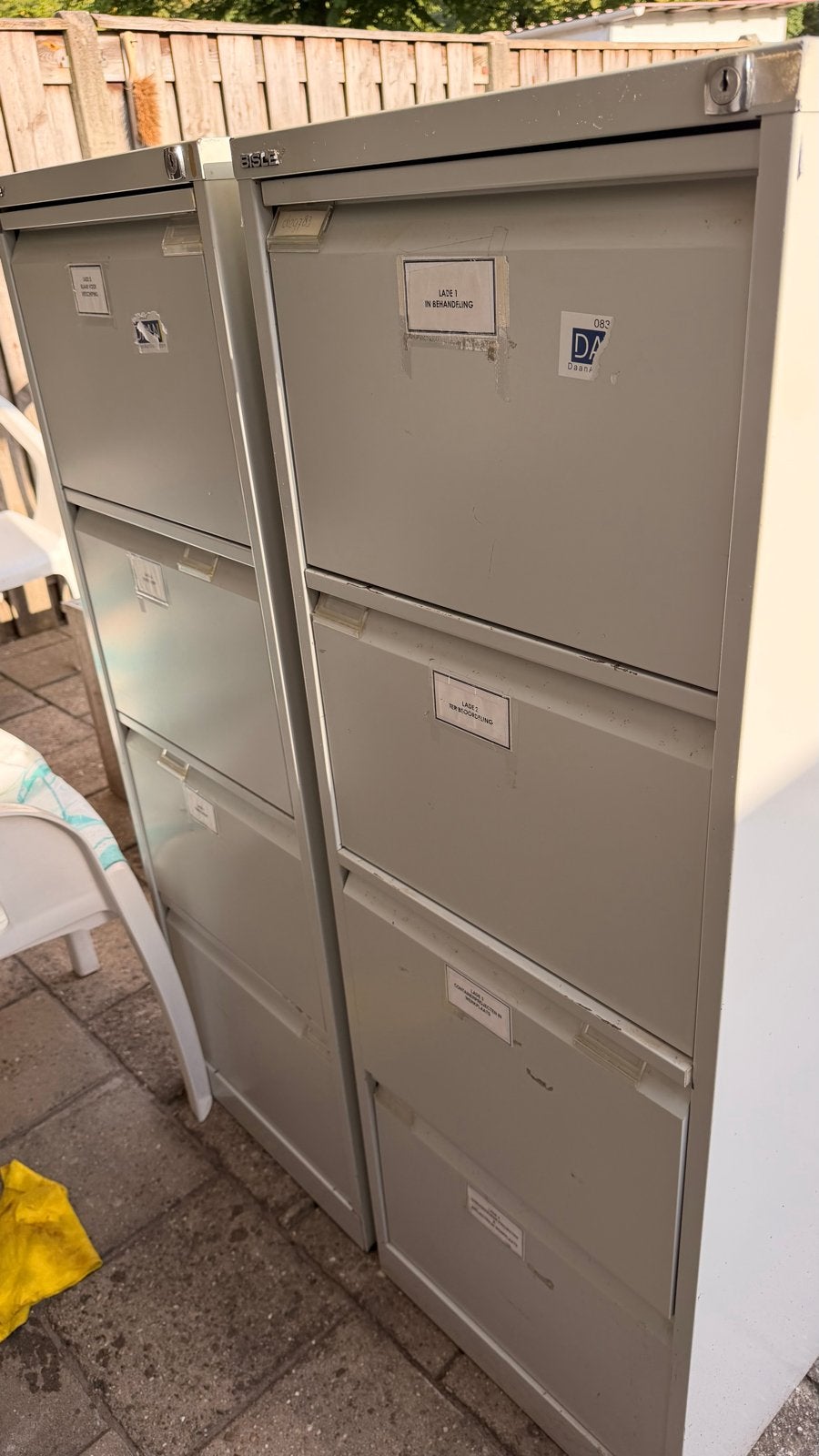 Metalen archiefkasten voor opslag, met gebruikerssporen, Gebruikt, 100 tot 150 cm, Meerdere deuren, Metaal