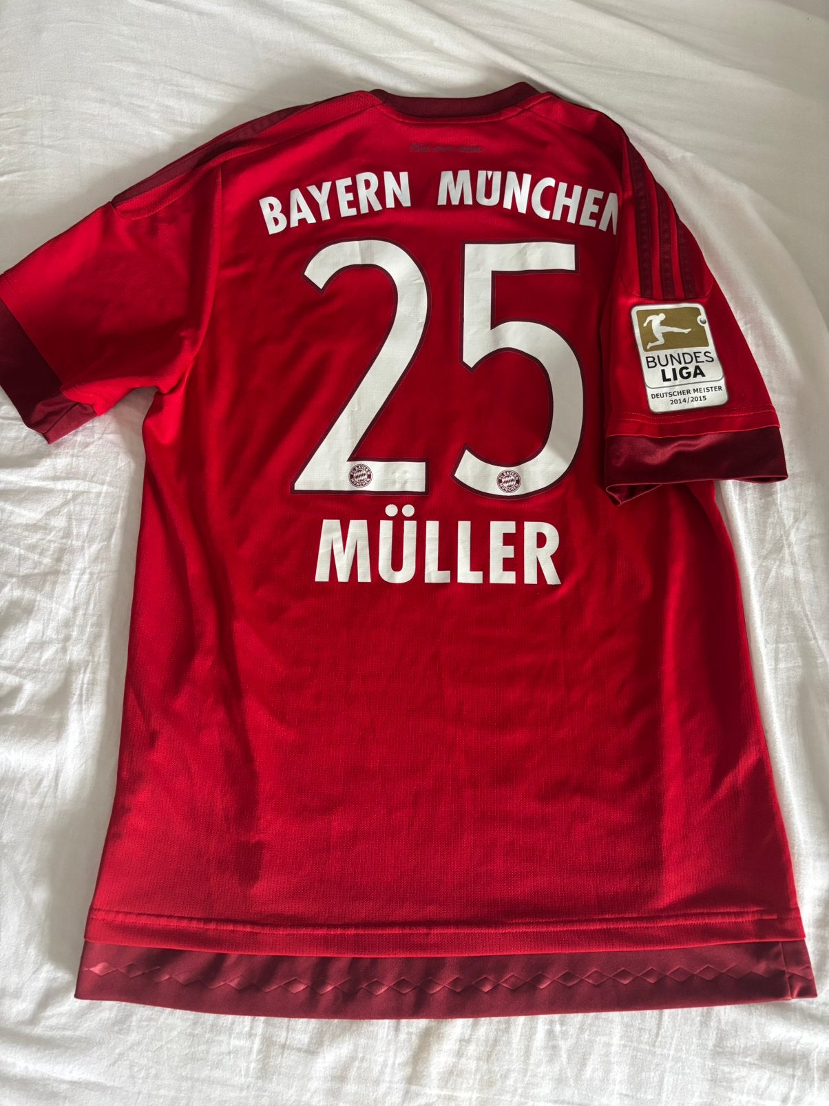 Authentiek Thomas Müller Bayern München thuisshirt 2015/16, Verzamelen, Ophalen of Verzenden, Zo goed als nieuw, Buitenlandse clubs