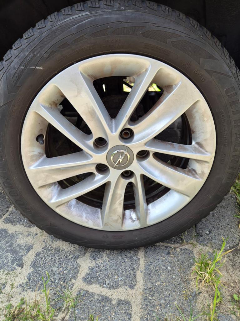 5x110 opel velgen met goeie allseasen banden, Ophalen of Verzenden, Gebruikt