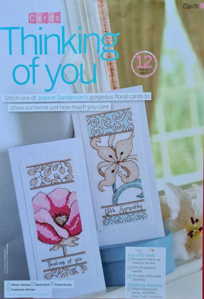 Borduurpatronen (2) Thinking of you om b.v. kaarten te maken, Ophalen, Nieuw, Handborduren, Patroon