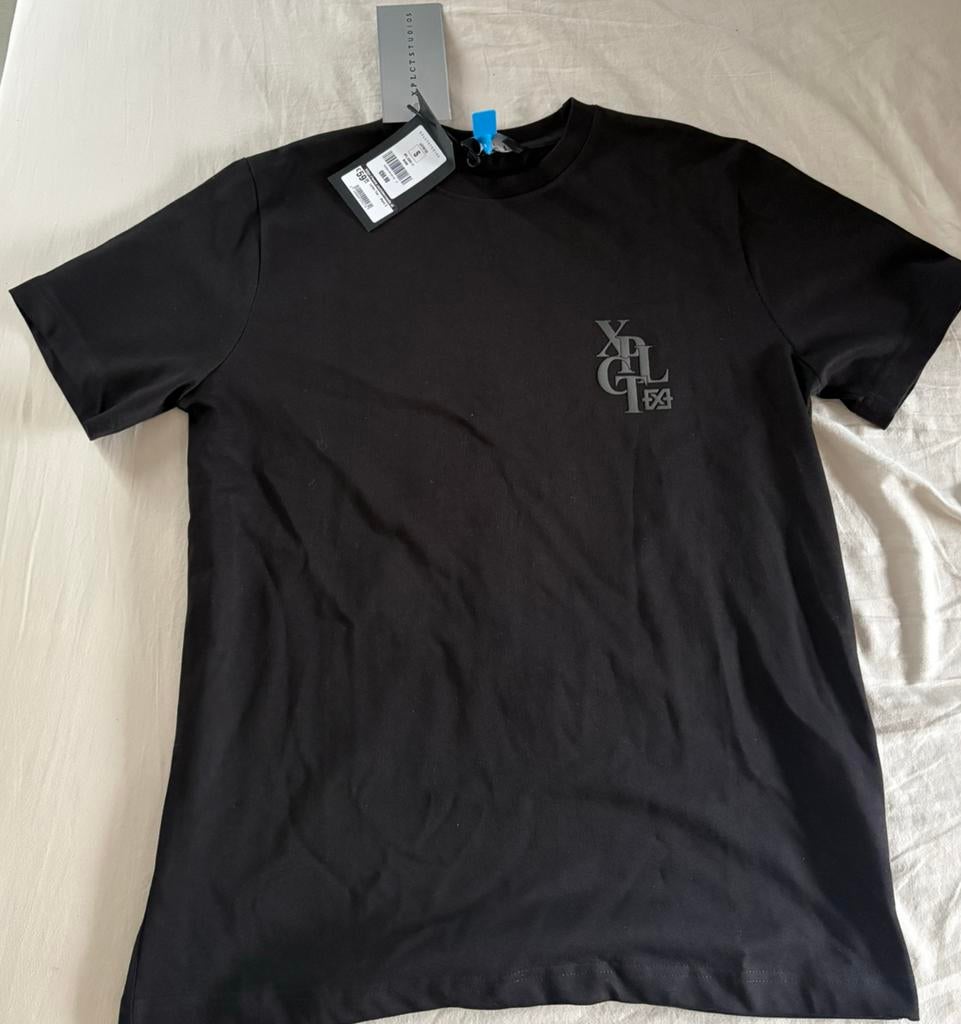 Xplct t shirt met een prijskaartje eraan, Ophalen of Verzenden, Zo goed als nieuw, Maat 46 (S) of kleiner, Zwart