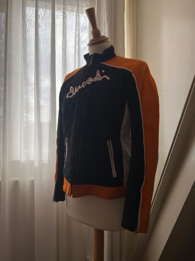 Ducati Dames Jas Zwart Oranje Wit Maat 42, Overige typen, Ophalen of Verzenden, Dames, Ducati