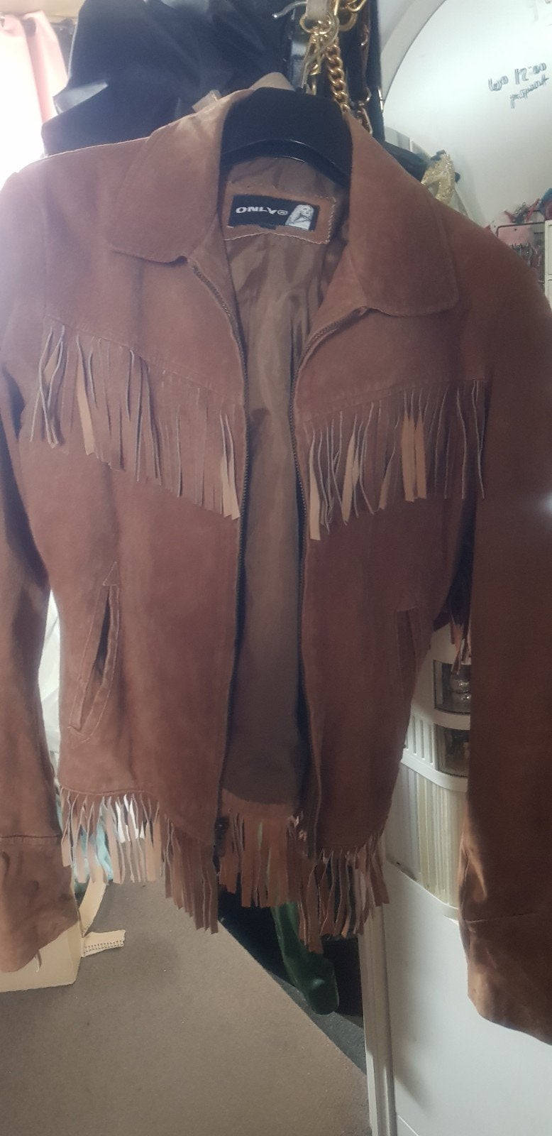 Suede fringe jasje maat M, Verzenden, Nieuw, Maat 36 (S)