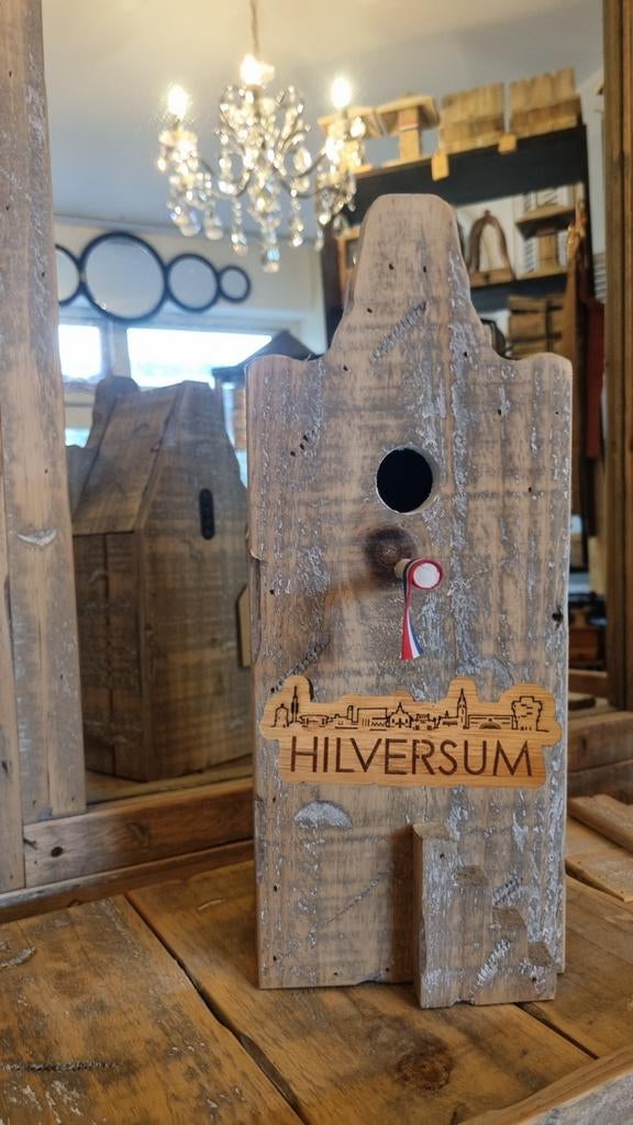 Uniek Vogelhuisje Hilversum met Koelkastmagneet, Tuin en Terras, Vogelhuisjes en Vogelbaden, Nieuw, Ophalen of Verzenden