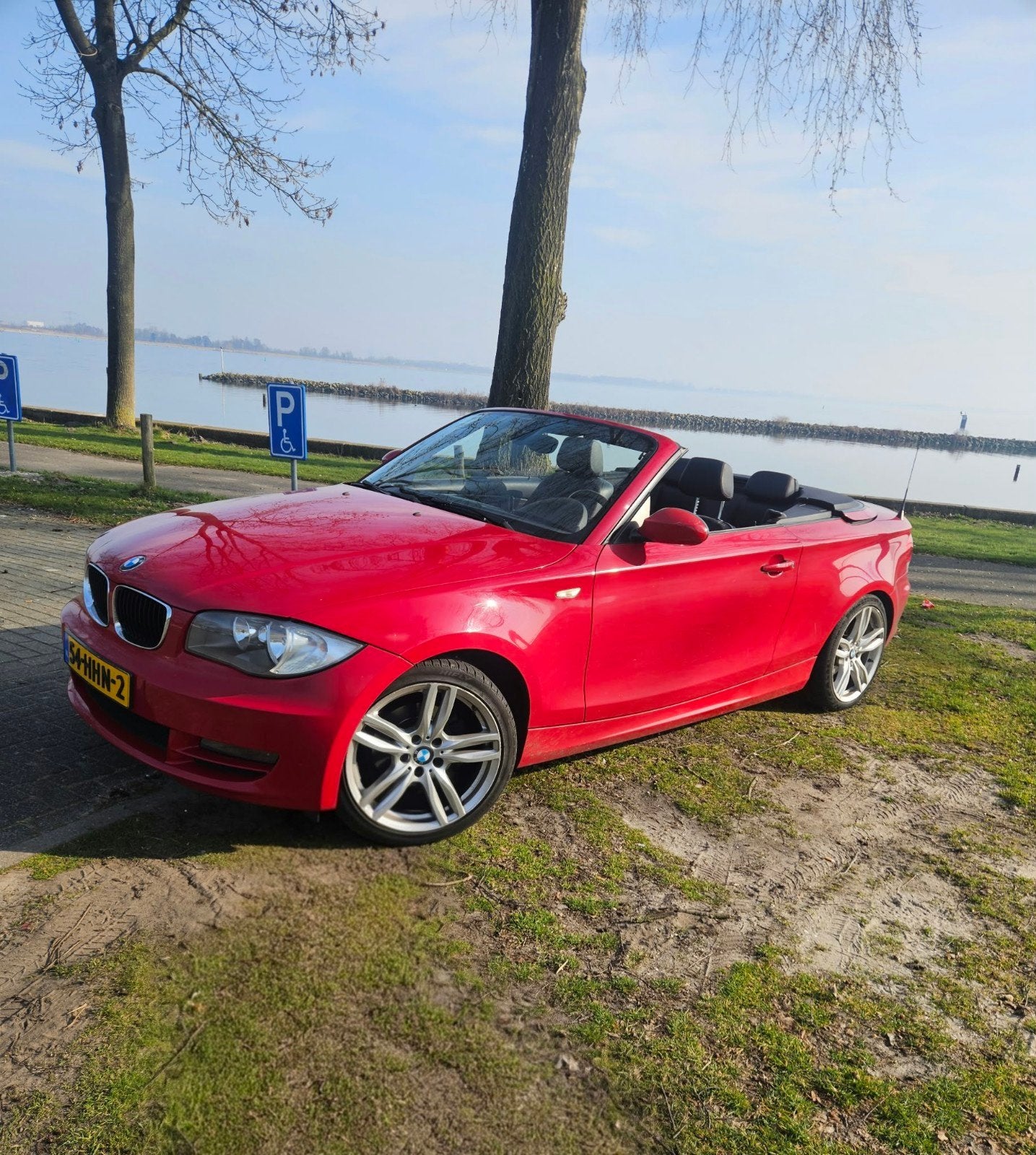 BMW 1-Serie 2.0 118I Cabrio 2008 Rood, Auto's, 1-Serie, 1995 cc, Cabriolet, 4 stoelen