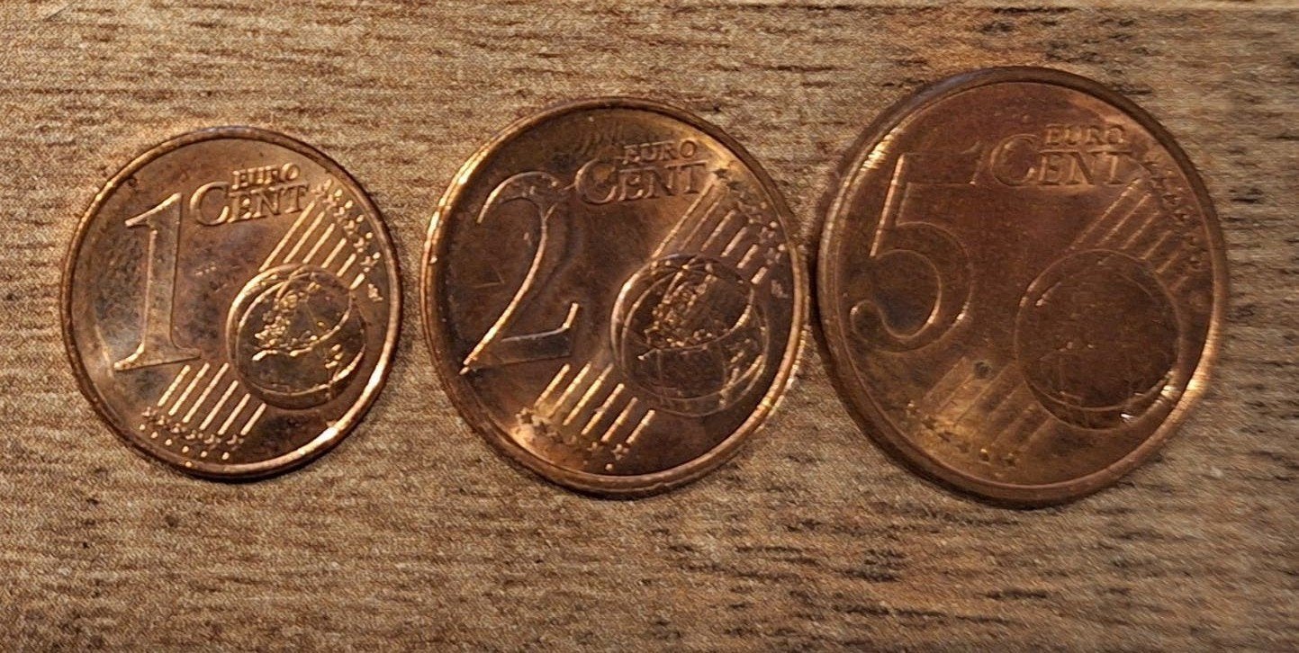 Set van 1, 2 en 5 cent jaren 1999 en 2000 Finland., Postzegels en Munten, Munten | Europa | Euromunten, Ophalen of Verzenden, Overige landen