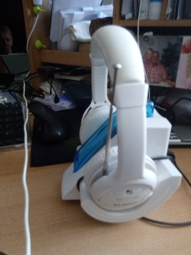 Rajapack witte RF radio draadloze hoofdtelefoon, Ophalen of Verzenden, Zo goed als nieuw, Wit, Overige merken