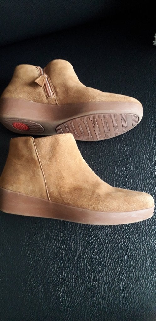 Fitflop laarsjes cognac maat 37.5 z.g.a.n., Overige kleuren, Lage of Enkellaarzen, Ophalen of Verzenden, Zo goed als nieuw