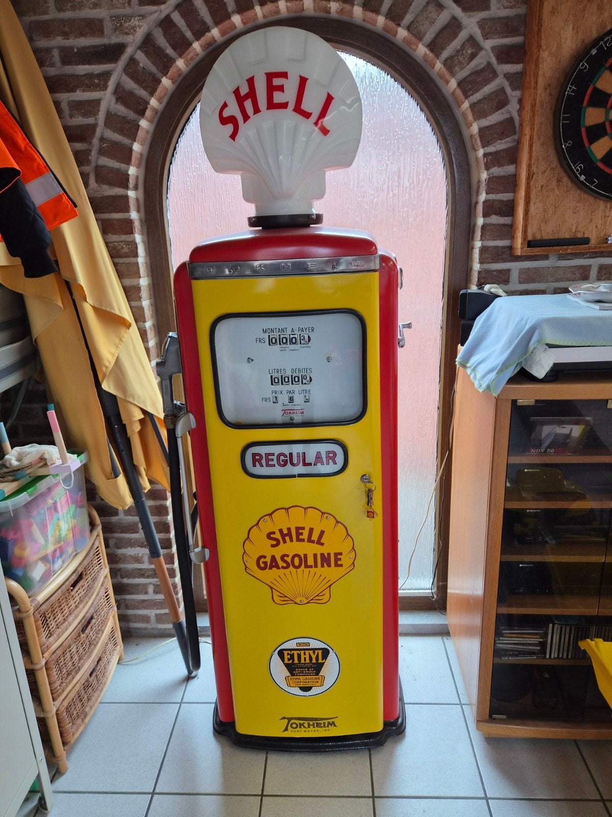 Benzinepomp vintage retro Tokheim P300 jaren '50 mancave, Verzamelen, Merken en Reclamevoorwerpen, Ophalen, Gebruikt, Overige typen