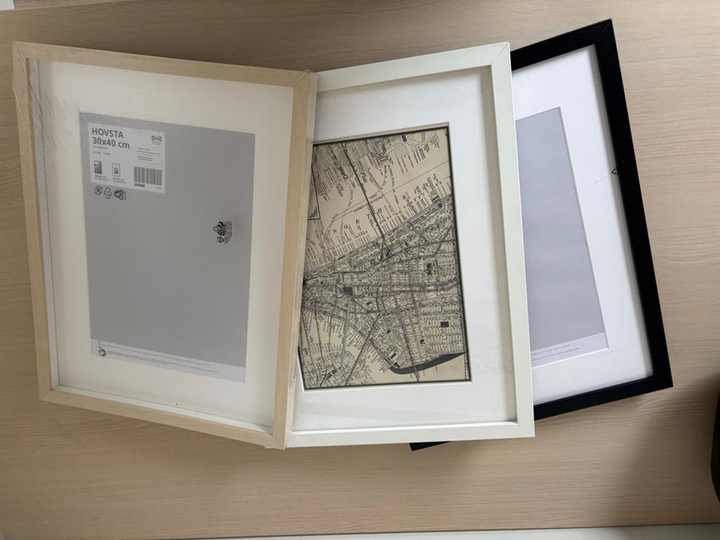IKEA HOVSTA Lijsten 30x40 cm (3 stuks), Ophalen of Verzenden, Zo goed als nieuw, Overige typen