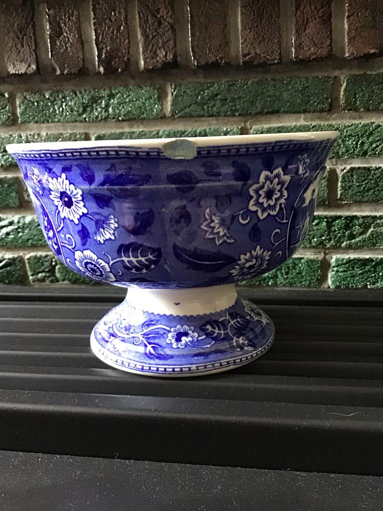 Maling Holland Tea Drinker Fruitschaal Blauw Wit, Antiek en Kunst, Ophalen of Verzenden
