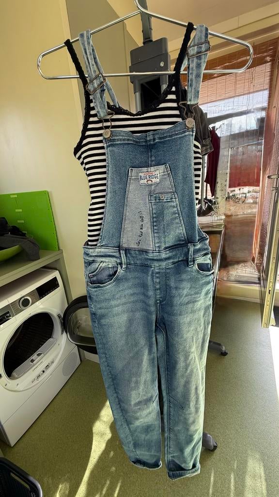Stoere denim tuinbroek van Blue Ridge, maat 152/156, Blauw, Ophalen of Verzenden, Zo goed als nieuw, Maat 34 (XS) of kleiner