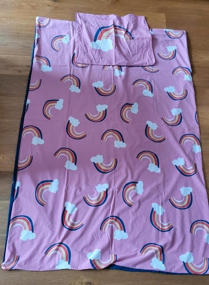 Leuk Regenboog Dekbedovertrek 140x200 - Meisje, Ophalen of Verzenden