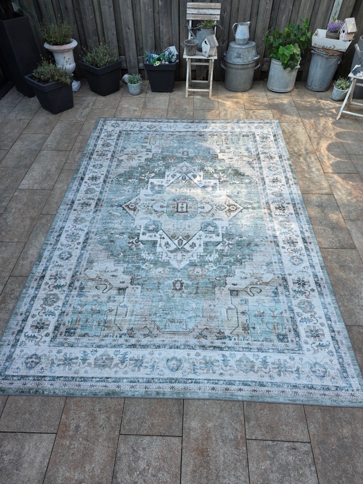 Burano Vloerkleed - Groen, 200x290cm, Ophalen, Modern, Oosters, 200 cm of meer, Rechthoekig