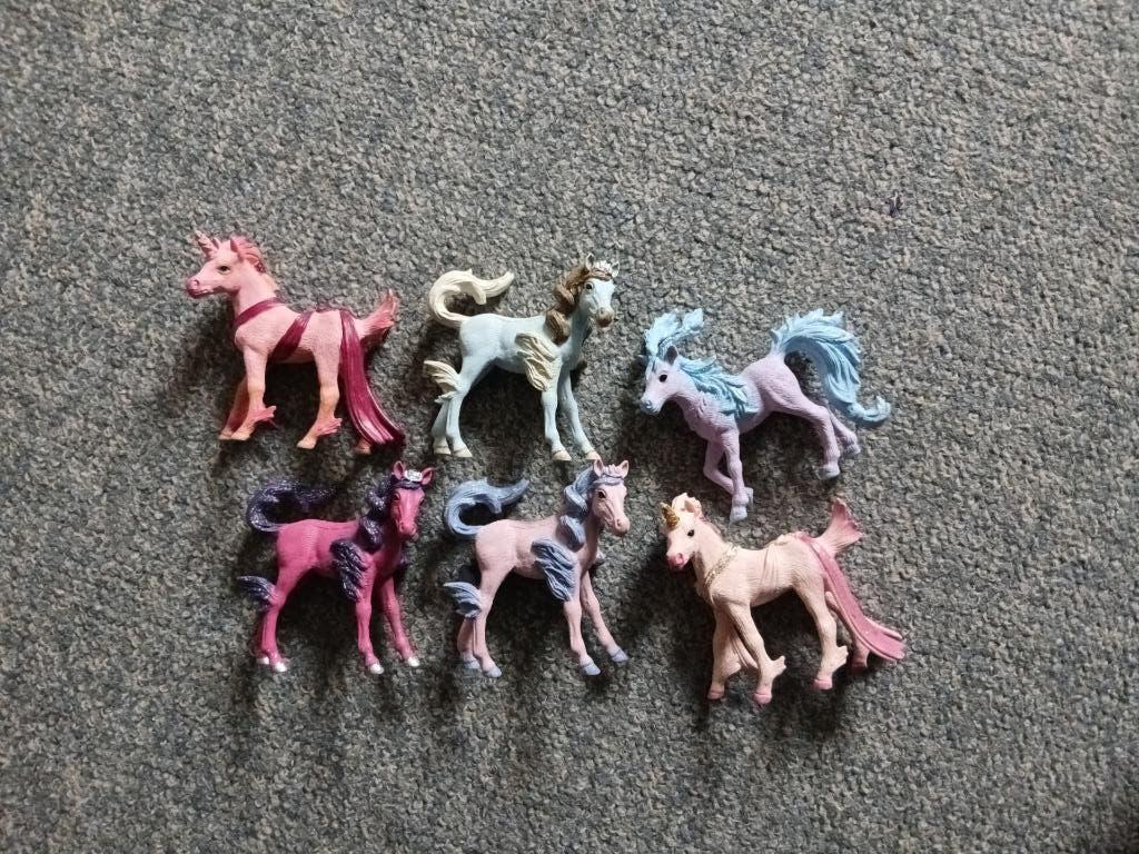 Schleich Bayala figuren 6x, Ophalen of Verzenden, Zo goed als nieuw, Paard, Beeldje of Figuurtje