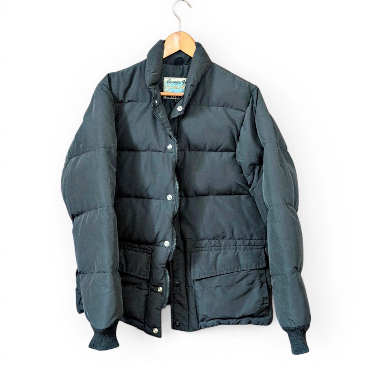 Vintage Canada Goose jas x Museum - Late 80s - Maat M, Ophalen, Zo goed als nieuw, Maat 48/50 (M), Zwart
