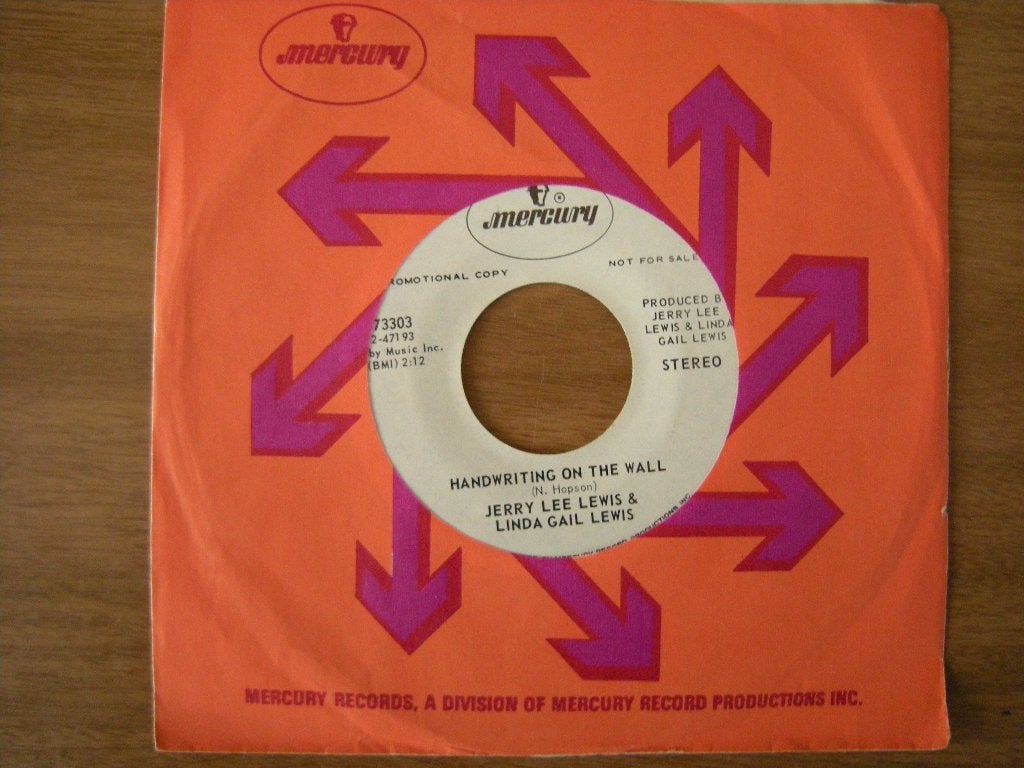 Jerry Lee Lewis & Linda Gail Lewis (Handwriting On The Wall), Cd's en Dvd's, Vinyl Singles, 7 inch, Single, Ophalen of Verzenden