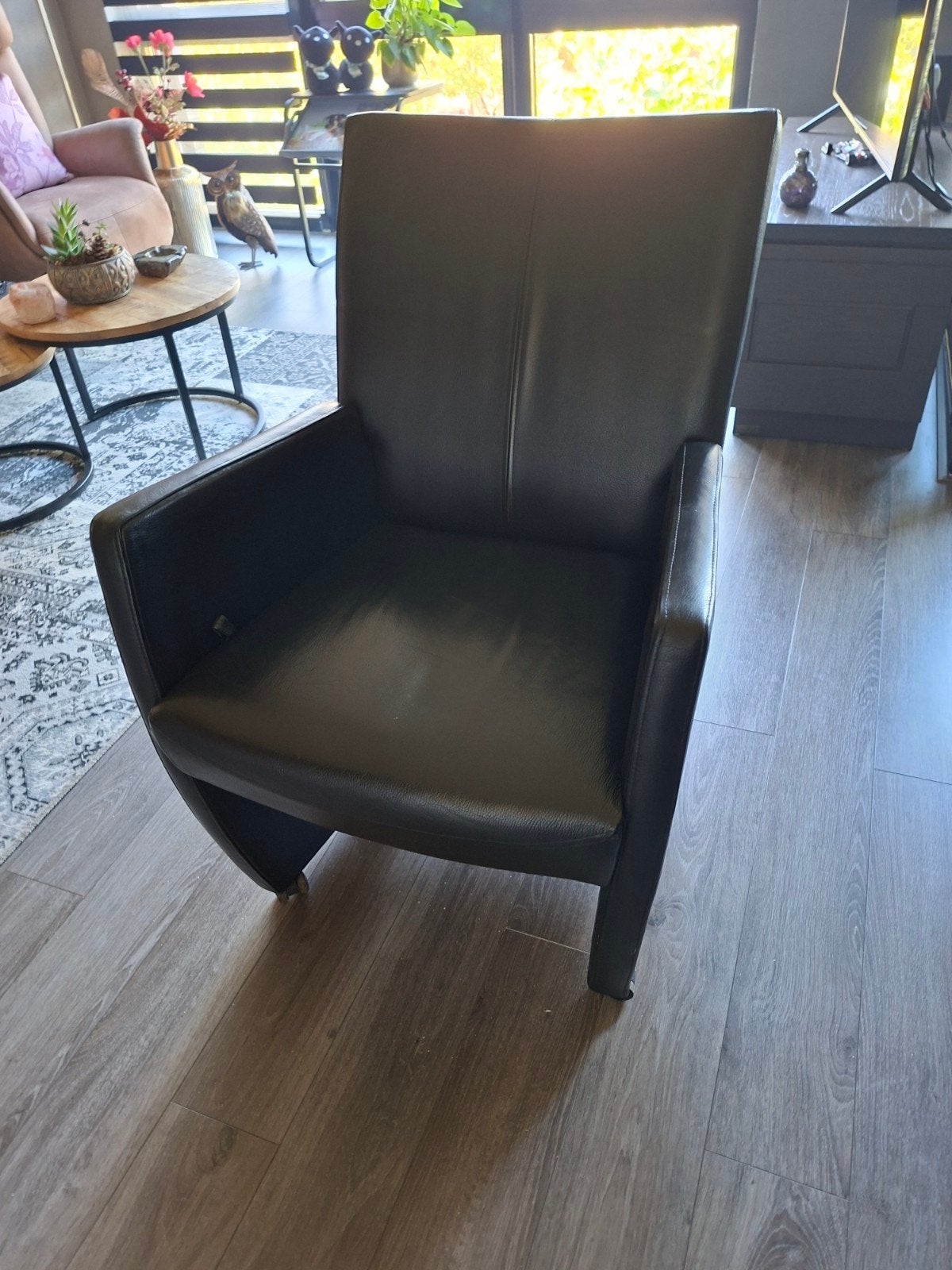 mooie stoelen, Huis en Inrichting, Minder dan 75 cm, Leer, Ophalen of Verzenden, Zo goed als nieuw
