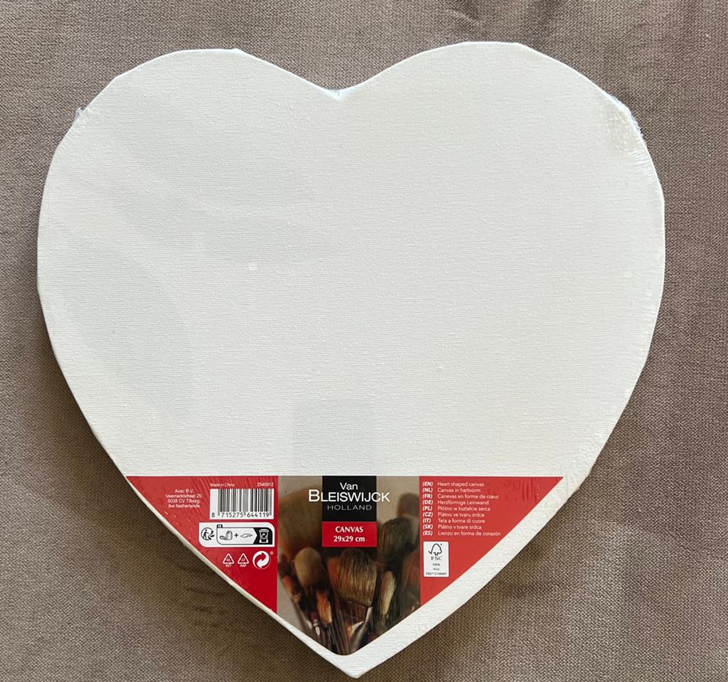 Canvas schildersdoek hart, Ophalen, Nieuw