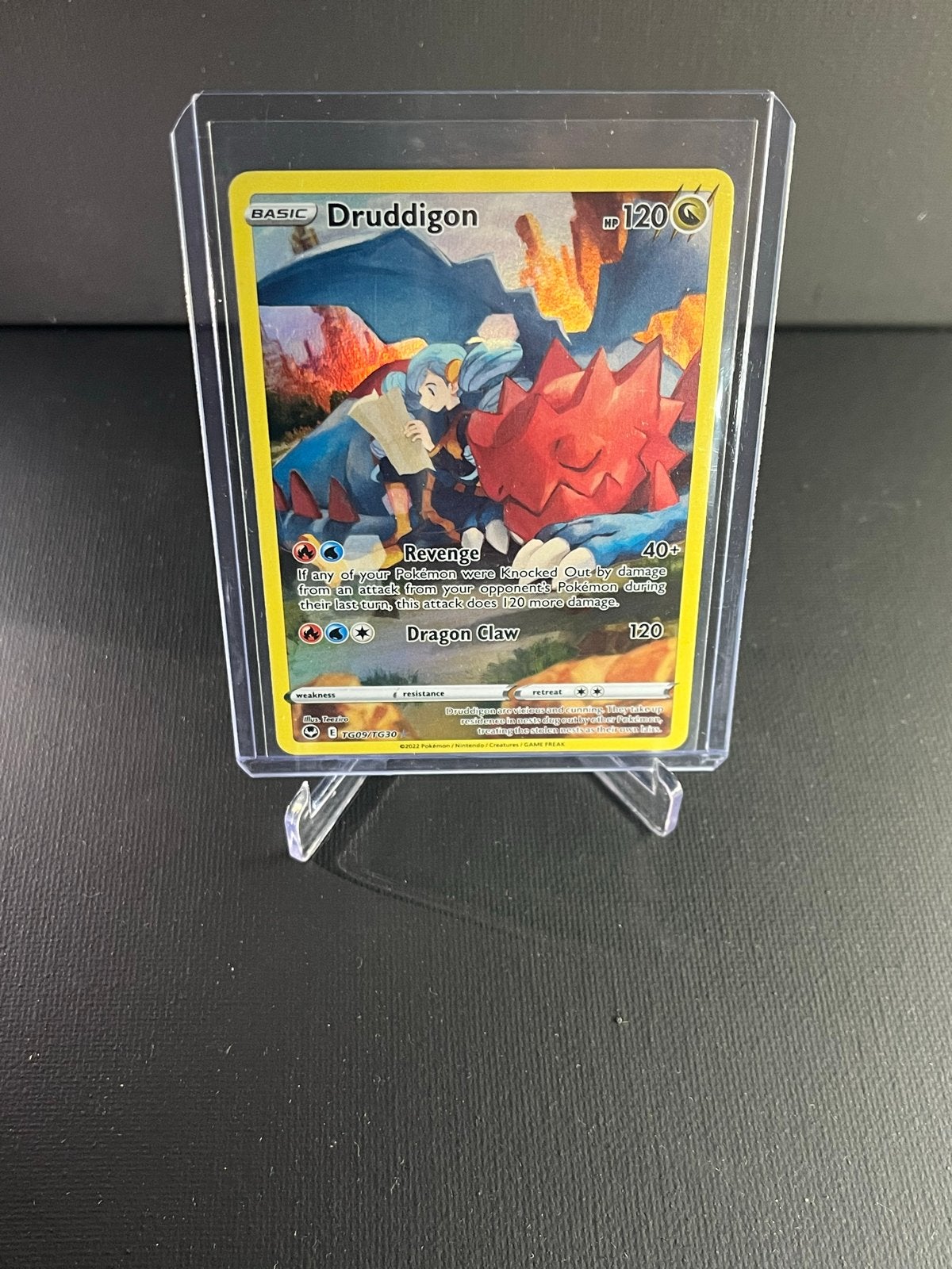Pokémon Kaart: Druddigon (Basic, 120 HP), Hobby en Vrije tijd, Verzamelkaartspellen | Pokémon, Zo goed als nieuw, Losse kaart