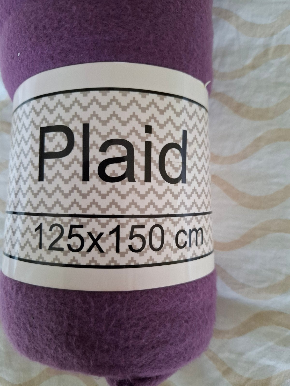 plaid paars 125x150cm nieuw polyester, Huis en Inrichting, 125 cm, Met franjes/kwastjes, Nieuw, Polyester