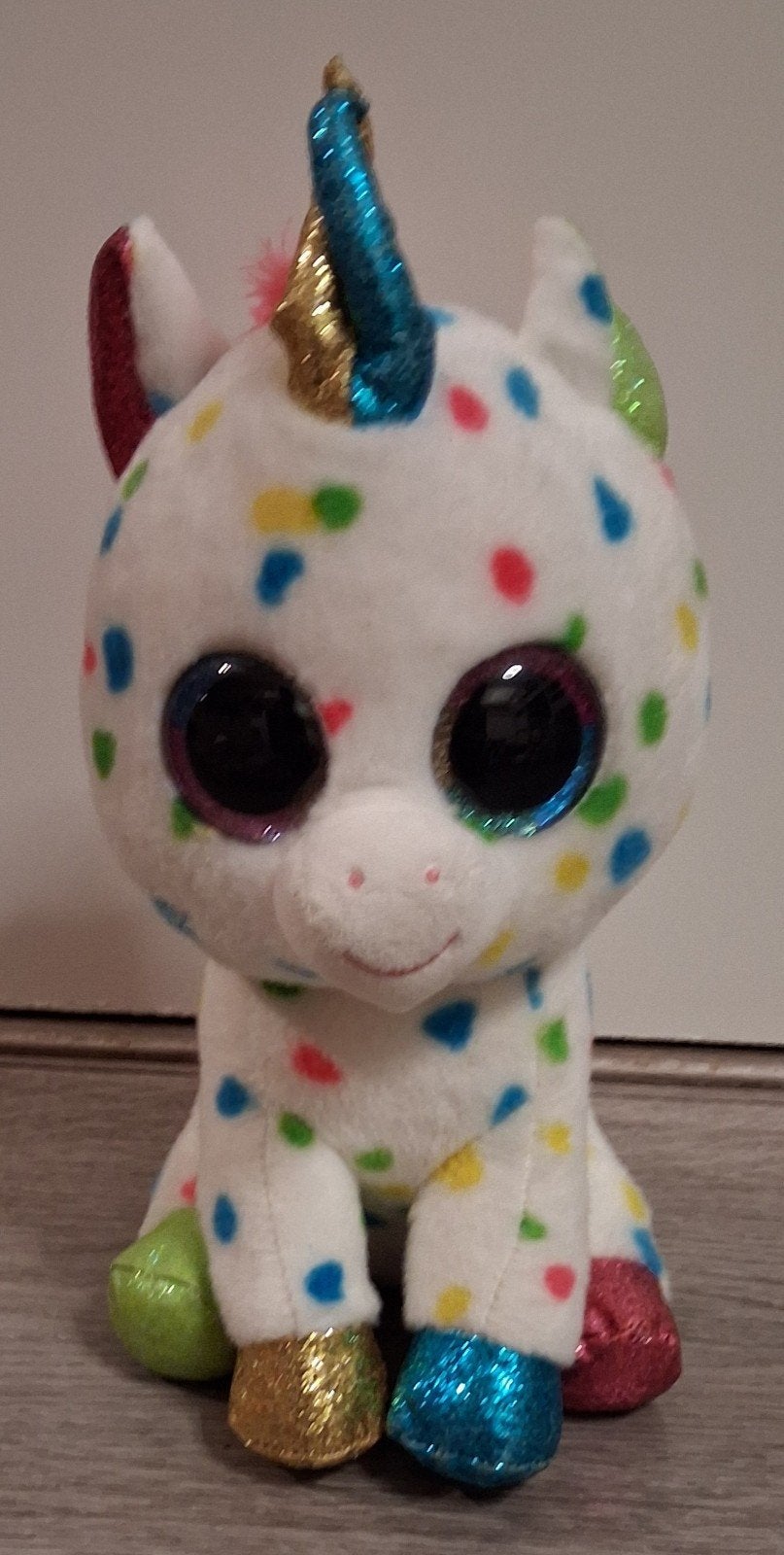 ty beanie boo unicorn Harmonie 24 cm, Eenhoorn, Overige karakters, Ophalen of Verzenden, Zo goed als nieuw