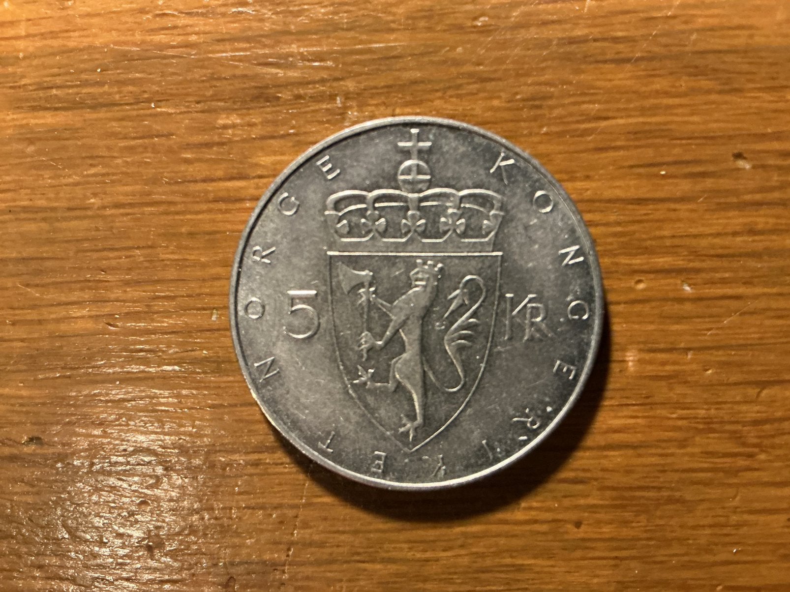 Munt Noorwegen 5 kronen 1975 bijzondre uitgave, Ophalen of Verzenden, Overige landen