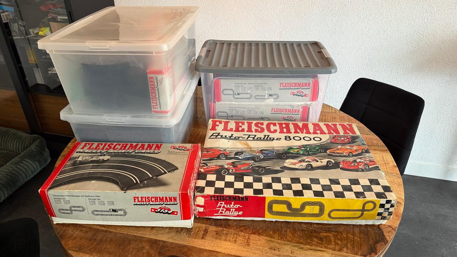 Fleischmann Racebaan Auto Rallye 8000 & Monte Carlo, Ophalen, Fleischmann, Elektrisch, Racebaan