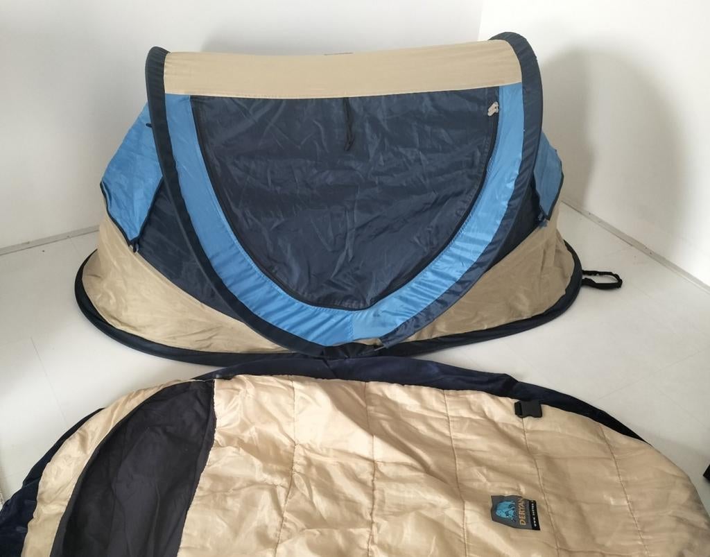 Deryan pop-up peuter versie tentje tent slaapzak luchtbed, Caravans en Kamperen, Tenten, Ophalen of Verzenden, Zo goed als nieuw