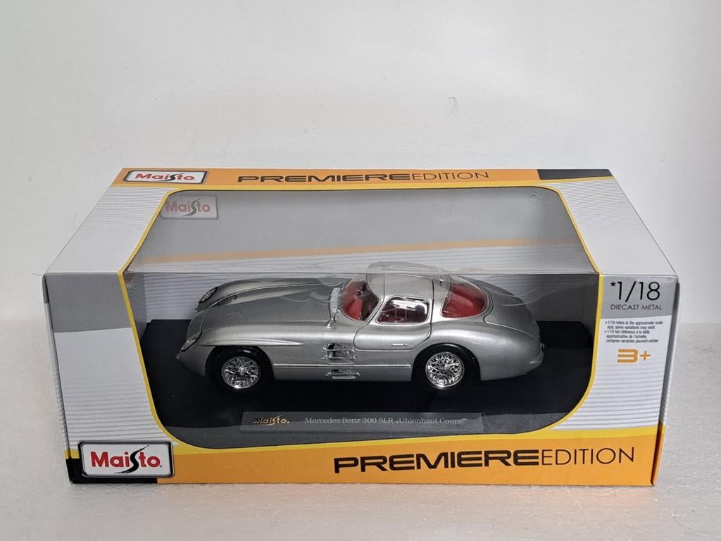 Mercedes Benz 300 SLR Uhlenhaut Coupe 1/18 Nieuwstaat, Ophalen of Verzenden, Zo goed als nieuw, Auto, Maisto