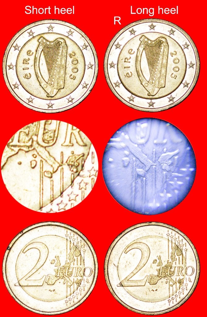 Ⰺ LONG HEEL OF BOOT OF ITALY: IRELAND 2 EURO 2005 UNCOMMON!, Ophalen of Verzenden, Ierland, 2 euro, Setje