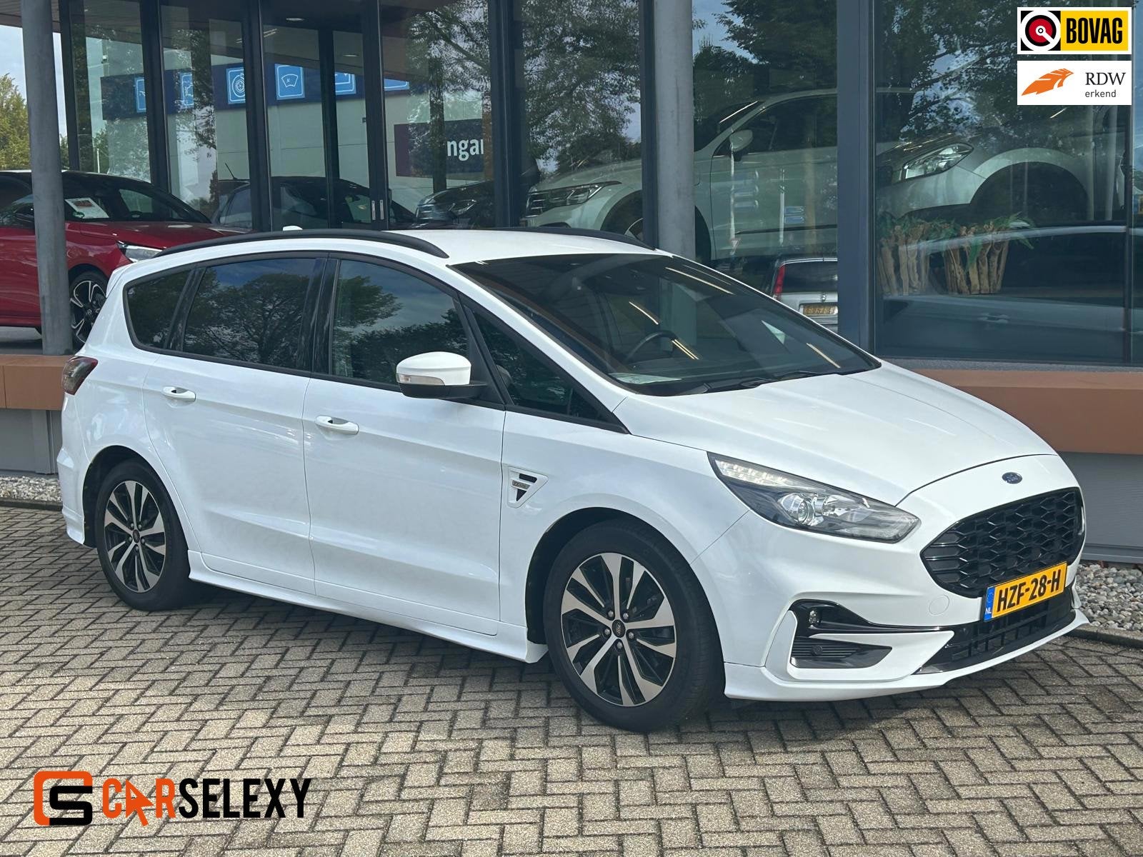 Ford S-MAX 2.5 Hybrid ST-Line / 190 PK / Automaat / 7-Persoo, Auto's, Dealer onderhouden, Gebruikt, 7 stoelen, Wit