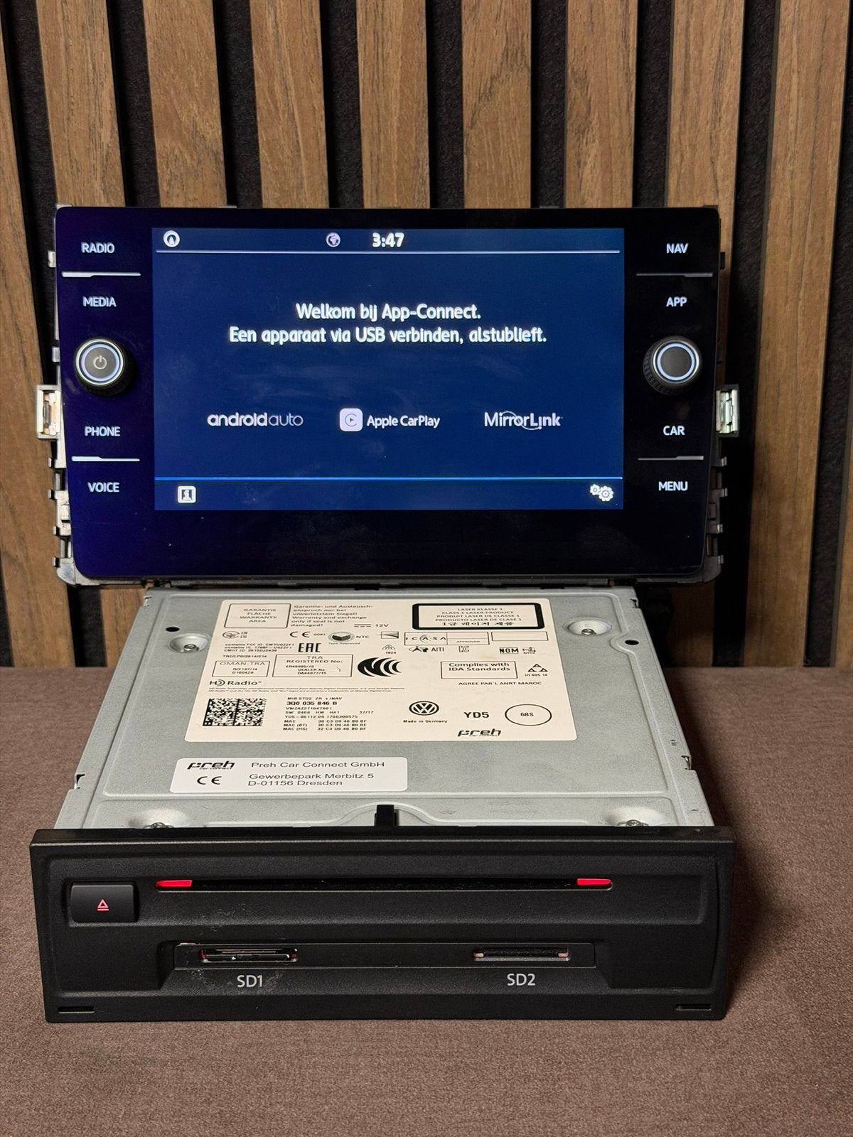 Originele Volkswagen MIB2.5 – CarPlay – 3Q0 035 874 C, Auto diversen, Ophalen of Verzenden, Zo goed als nieuw