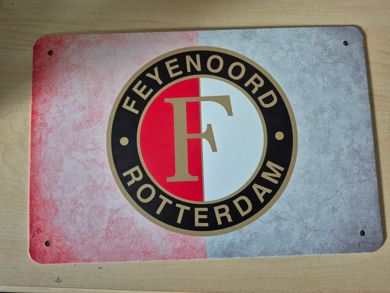 Feyenoord Rotterdam Metalen Bord, Ophalen of Verzenden, Nieuw