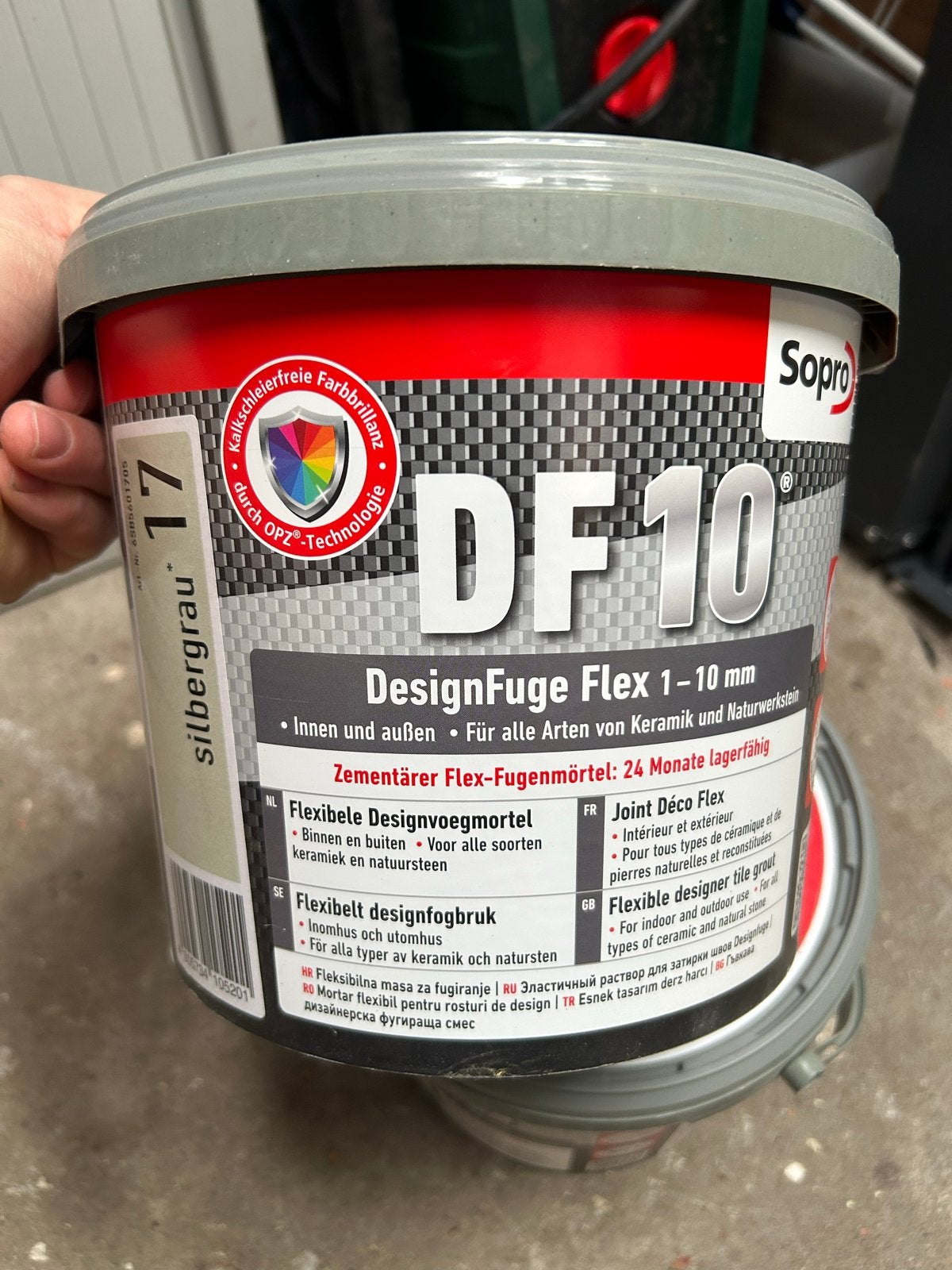 Sopro DF10 DesignFuge Flex 5kg - Zilvergrijs, 5 tot 10 liter, Ophalen, Nieuw, Grijs