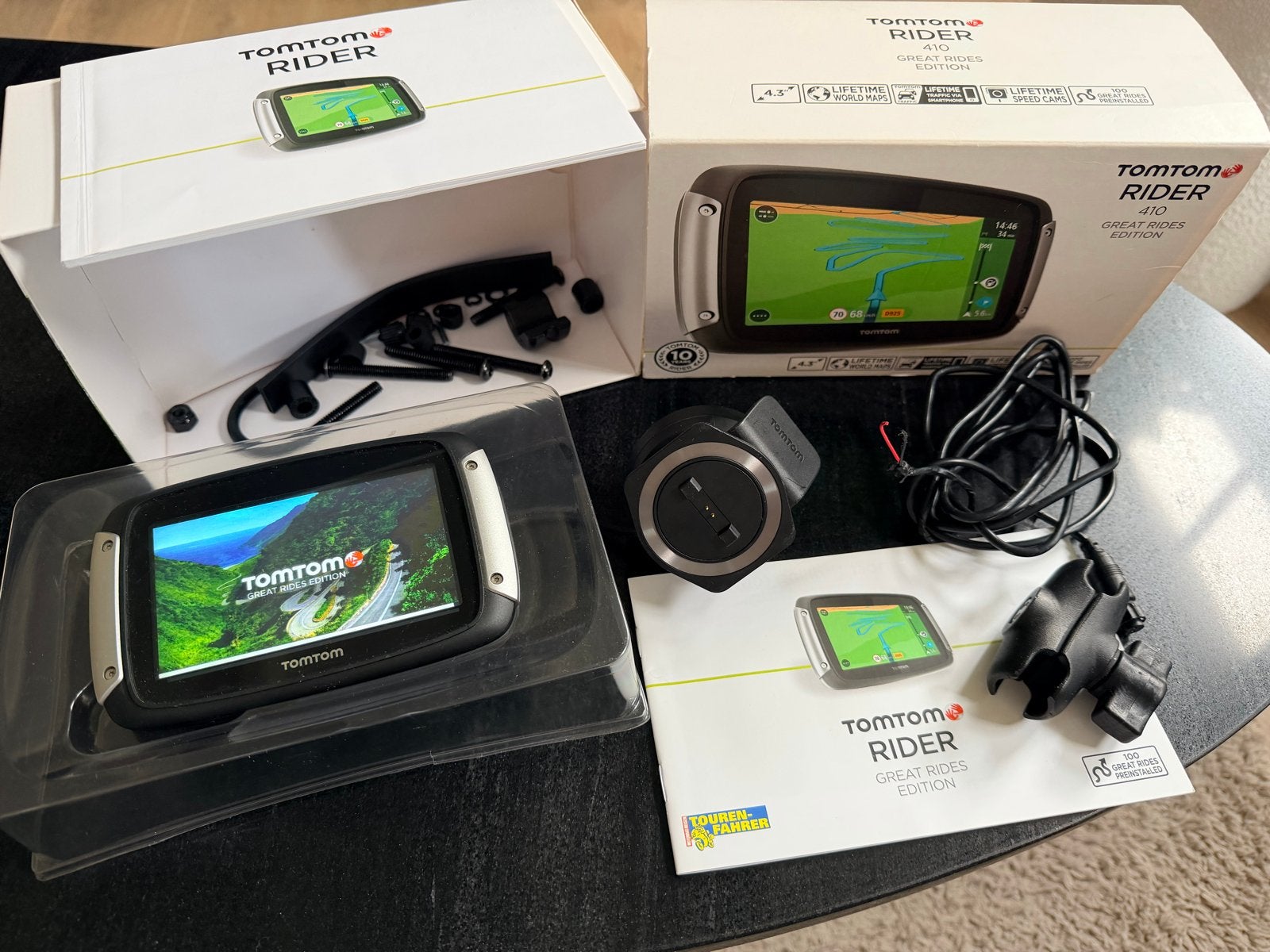 TomTom Rider 410 Great Rides Edition navigatiesysteem, Motoren, Ophalen of Verzenden, Zo goed als nieuw