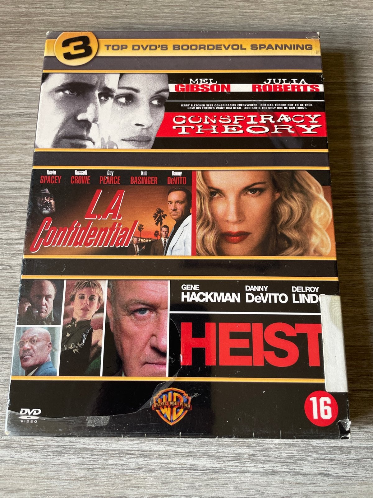 3 Top DVD's Boordevol Spanning: Conspiracy Theory, L.A. Conf, Engels, Vanaf 16 jaar, Nederlands, Actiethriller