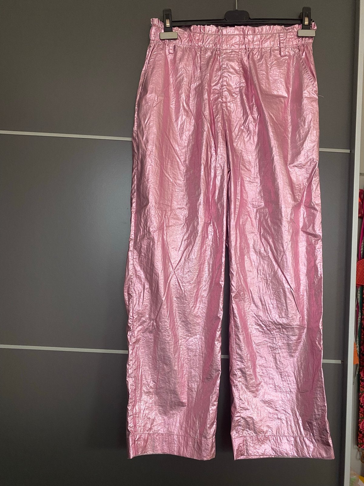POM Amsterdam Metallic Roze Broek Maat 40, Maat 38/40 (M), Ophalen of Verzenden, Roze, Lang