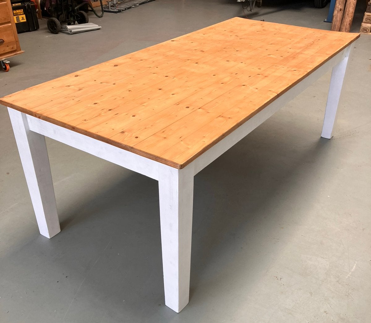 Houten tafel, zacht prijsje., Ophalen, Gebruikt, Rechthoekig, 150 tot 200 cm