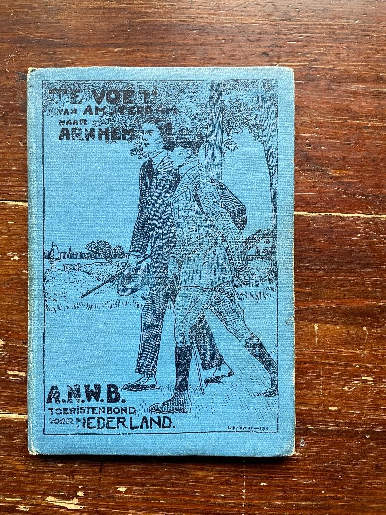 ANWB Te voet van Amsterdam naar Arnhem 1914 2e druk, Boeken, Gelezen, ANWB, Fiets- of Wandelgids, Ophalen of Verzenden