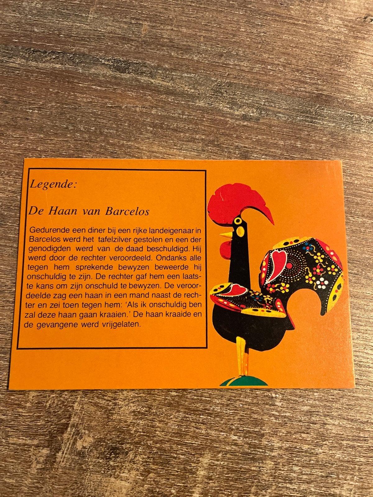 Vintage Ansichtkaart Portugal - De Haan van Barcelos, Ophalen of Verzenden, 1980 tot heden, Ongelopen, Overige thema's