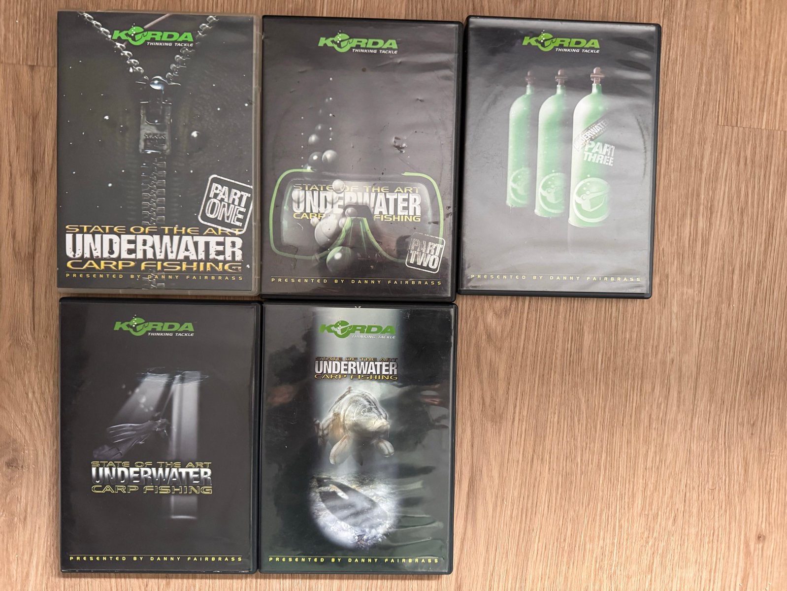 Complete Karper DVD Collectie | Korda Underwater 1 t/m 5, Alle leeftijden, Ophalen, Gebruikt, Boxset