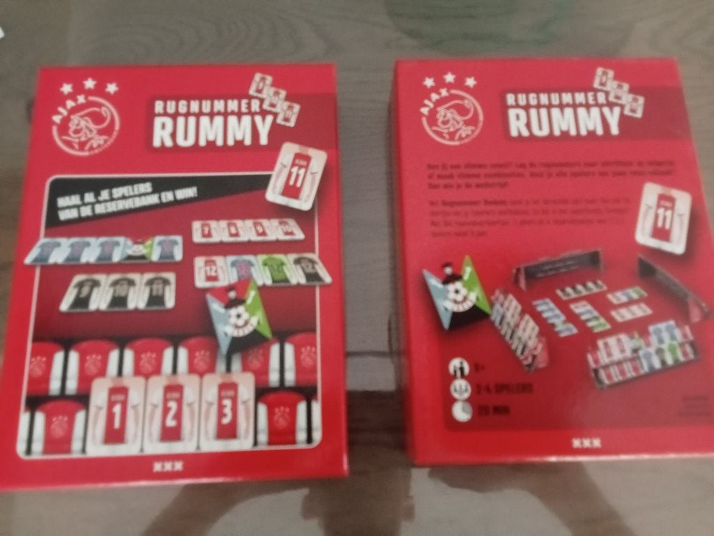 Ajax rugnummer rummy (Rummikub), Hobby en Vrije tijd, Een of twee spelers, Ophalen of Verzenden, Zo goed als nieuw, Onbekend