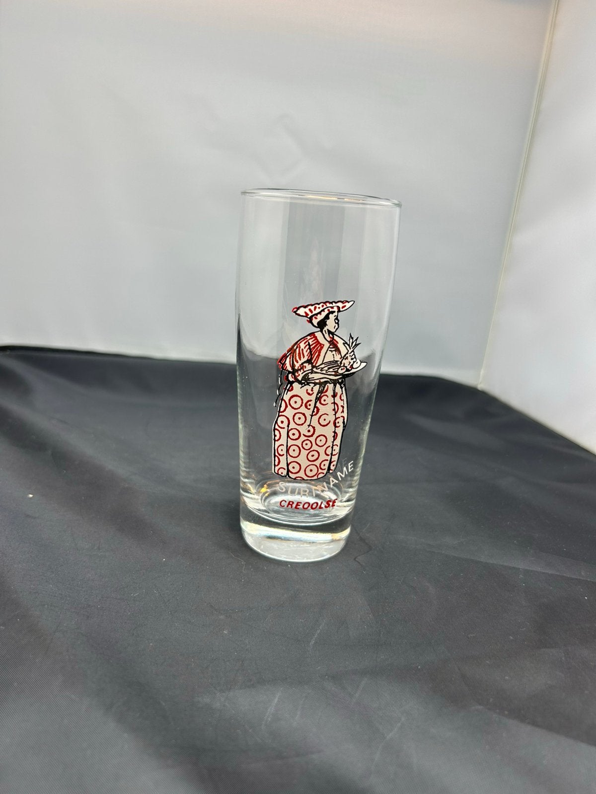 Vintage Suriname verzamelglas - Creoolse cultuur, Ophalen, Zo goed als nieuw, Overige typen