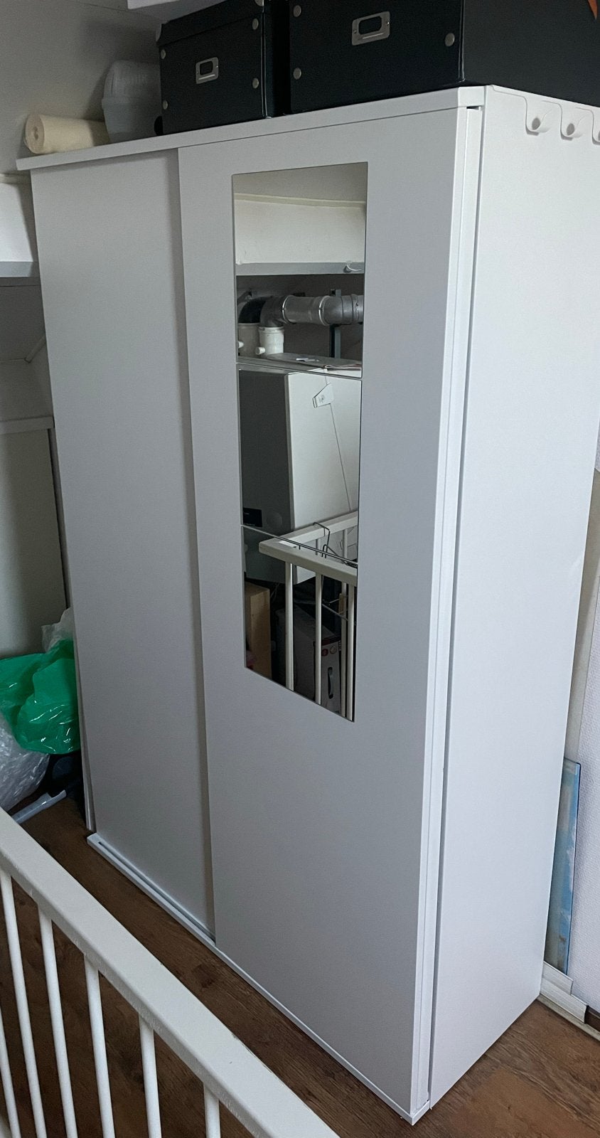 IKEA PLATSA Kledingschuifkast met spiegels op de deur, Ophalen, Overige materialen, Gebruikt, 50 tot 100 cm