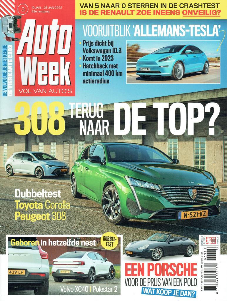 Autovisie 2022 nr. 3 (o.a. Peugeot 308 & Volkswagen Golf), Verzenden, Gelezen, Algemeen