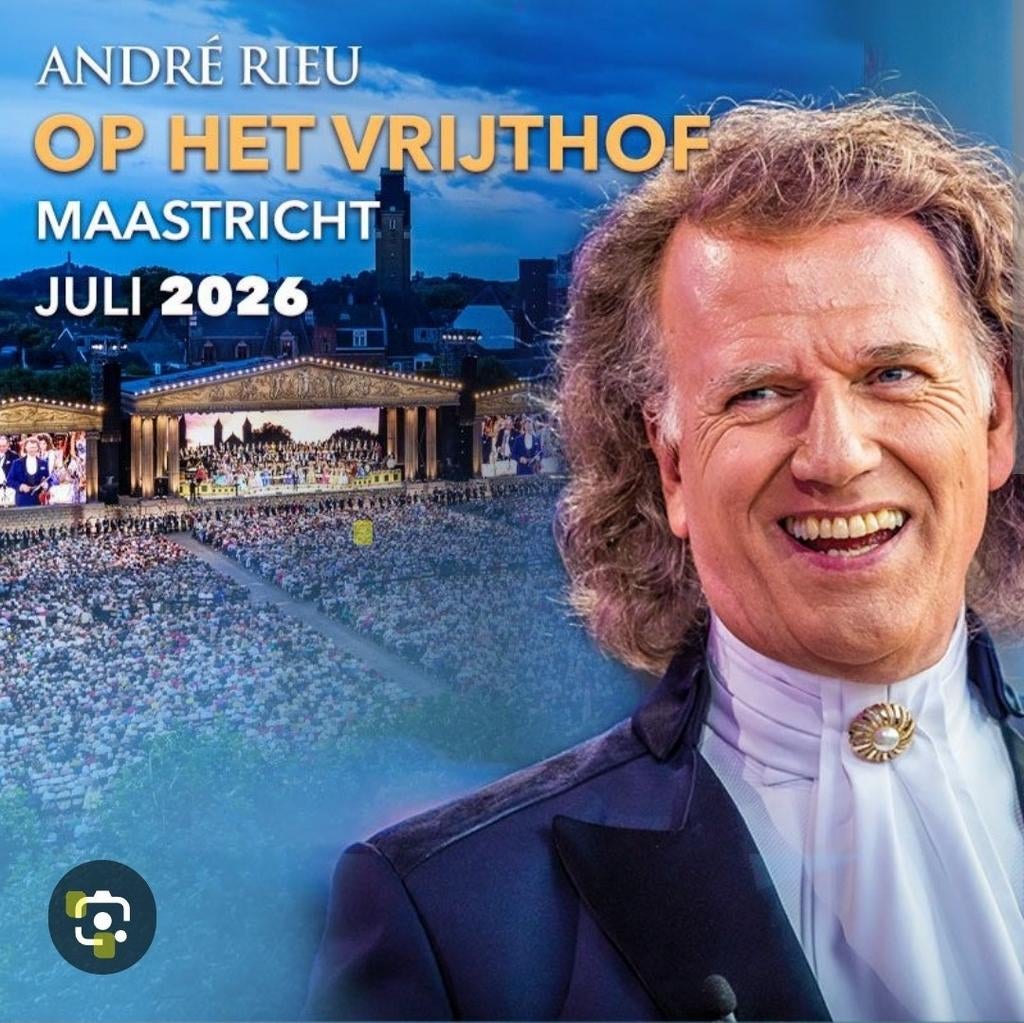 2 kaartjes Andre Rieu zaterdag 11 juli Vrijthof Maastricht, Tickets en Kaartjes, Concerten | Klassiek, Twee personen, Juli